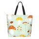 thumbnail image 1 of Disketp Mushroom Bee Bolsa Tote Estampada para Mujer, Bolso de Hombro y de Mano para Compras y Viajes, 1 of 8