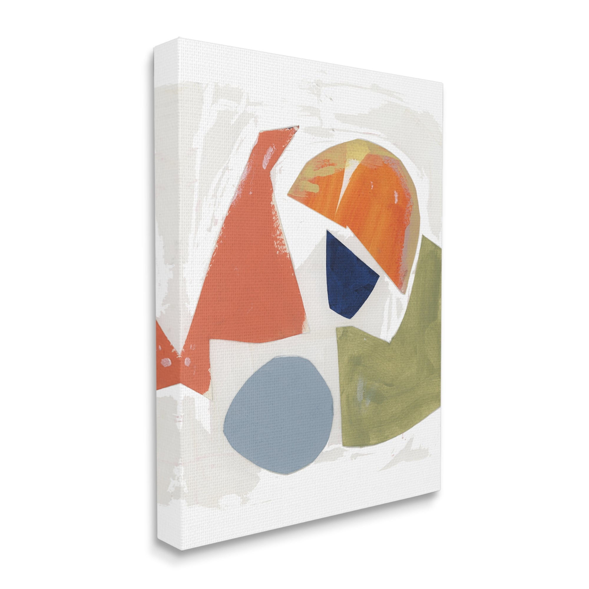 Stupell Industries Abstract Shape Collage Orange Green Blue,16 x 20,Designed by Unknown Artist