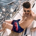 thumbnail image 2 of luoweisi Men's Beach Shorts Quick Dry Swim Trunks with Mesh Lining Flamingo S, 2 of 5