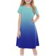 thumbnail image 3 of Teen Girls Dresses Short Sleeve Gradient Dress Casual Summer A-Line Sundress for Kids Soft & Breathable Fabric Ages 4-12 ,Sie:110, 3 of 7