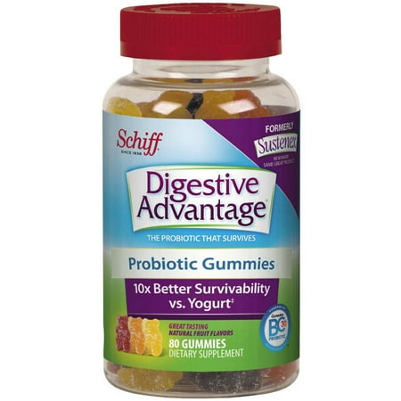 Schiff Digestive Advantage Probiotic Gummies Natural Fruit Flavors, 80 CT