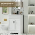 thumbnail image 4 of 24" Mid Century Modern Single Bathroom Vanity with Ceramic Sink Top, Zinc Alloy Faucet, Painted Surface, 4 of 8