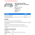 thumbnail image 2 of Right Engine Mount Bracket - Compatible with 1998 - 2006 Toyota Sienna 1999 2000 2001 2002 2003 2004 2005, 2 of 2