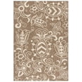 thumbnail image 2 of SAFAVIEH Beach House Robynne Botanical Indoor/Outdoor Area Rug, Brown/Beige, 4' x 6', 2 of 17