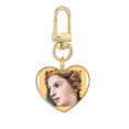 thumbnail image 1 of Agriculture Grain Harvest Farng Gold Heart Keychain Metal Keyring Holder, 1 of 3
