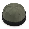thumbnail image 4 of Mujer Hombre Moda Skullcap Retro Reloj Sombrero Brimless Docker Hat Visor-Less verde Hugo sombrero docker de moda, 4 of 5