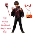 thumbnail image 3 of Vestido de vampiro para niñas y niños, disfraz de novia fantasma, gótico, vampiro, diablo, murciélago, para Halloween, ropa de carnaval vampírica, 3 of 5