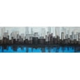 thumbnail image 2 of Atelier B Art Studio 24x11 Gold Ornate Wood Framed with Double Matting Museum Art Print Titled - View of a Blue City, 2 of 4