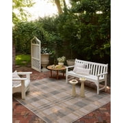 Loloi Birch Bone / Gold 18 x 18 Indoor/Outdoor Sample Rug