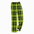 thumbnail image 3 of Abcomgle Girls Flannel Pajama Pants Size 7-8 Fleece Plaid Boys Pajama Pants Fall Elastic Waist Pj Pants Kids Cute Christmas Sweatpants with Pockets, 3 of 4