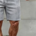 thumbnail image 5 of Thousandth Men's Summer Solid Color Relaxed Chino Shorts Casual Elastic Waist Drawstring Thin Breathable Pocket Shorts for Gym, Running, Basketball, 5 of 7