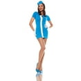 thumbnail image 2 of Costume Culture Women's Mod Flight Attendant Costume - Blue - Large, 2 of 2