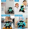 thumbnail image 4 of DolliBu Long Leg Black Bear Doctor Plush Toy - Super Soft Doctor Stuffed Animal Dress Up with Cute Scrub Uniform and Cap Outfit - Fluffy Toy Plush Gift for Doctor, Nurse, Surgeon, Dentist - 10.5 Inch, 4 of 6
