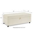 thumbnail image 2 of Large Comfort Sofa Ottoman with Storage, Modular Sectional Storage Ottoman with Wheels, Storage Bench for Living Room Bedroom, 2 of 7