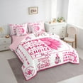 thumbnail image 3 of Feelyou Pink Vibrant Sunflower Twin Bedding Sets 7-Piece, Inspirational Words Bedding Comforter Set, Hope and Love Theme Reversible Sheet Sets, Microfiber Bedroom Decor, 3 of 8