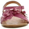 thumbnail image 3 of Yokids Cindee-73 Little Girls Flat Sandals with Front Flower Design, 3 of 4