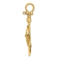 thumbnail image 2 of 14K Yellow Gold Polished Finish 3-Dimensional Large Anchor with Nautical Boating Compass Design Charm Pendant, 2 of 4