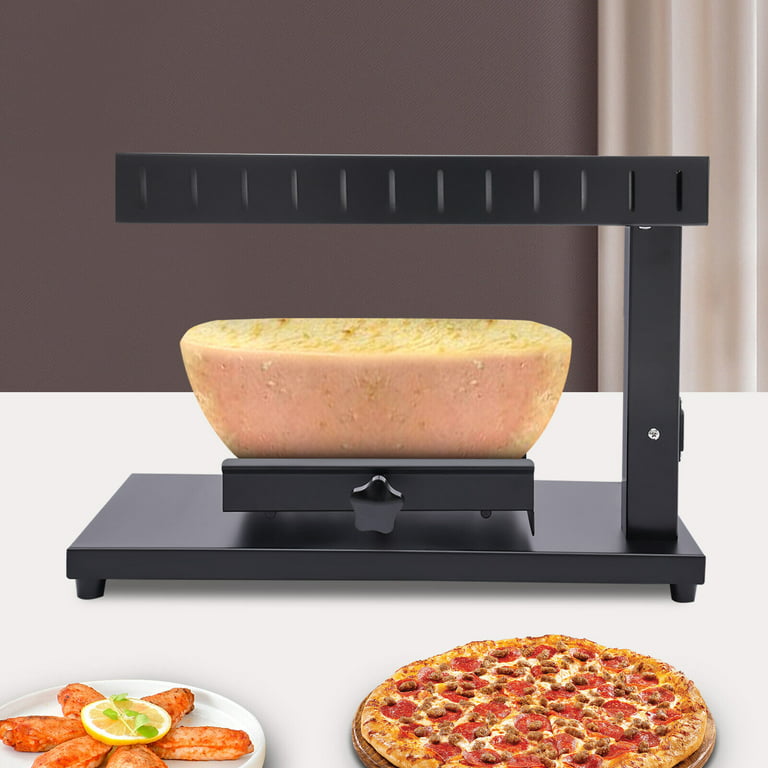 Miumaeov Raclette Cheese Melter 110V 750W Quick Heating Electric Commercial  Cheese Machine Melting Warmer Countertop Cheese Heater for Half Cheese  Wheel Sliced Cheese Adjustable Angle&Height 