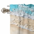 thumbnail image 4 of Abstract Beach Waves Curtain Valances Set Blue Watercolor Modern Art Kitchen Curtains 36&nbsp;inch Length Rod Pocket Valance and Tiers 3 Piece Set Small Bedroom Bathroom Laundry Decor, 4 of 9