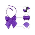 thumbnail image 4 of INSPIRE CHIC  Women's Adjustable Solid Pre-Tied Bowknot Self Halter Neck Bow Tie Purple 13*16cm/5.12"*6.30", 4 of 5