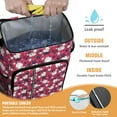 thumbnail image 2 of Travel Cooler Bag - Red Baseballs and Stars Pattern Camping Beer Cooler Backpack with Bottle Opener- Waterproof Insulated Picnic Backpacks - Cooler Bag for Beach, 2 of 6