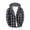 Black, variant on Men's Hooded Plaid Flannel Shirt Long Sleeve Button Up Dual Chest Pocket Casual Shacket Jacket