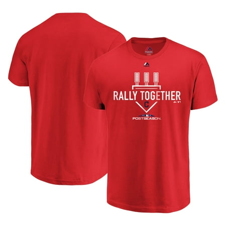 Indians Authentic Mini - Cleveland Indians Majestic Youth 2018 Postseason Authentic Collection T-Shirt - Red