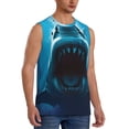 thumbnail image 2 of Zufioo Open-Mouthed Shark Men's Tank Top,Men's Sleeveless Muscle Shirts,Basic Sleeveless T Shirts Casual Active Hipster Tank Top,Moisture Wicking Odor Protection-Small, 2 of 7