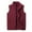 a-Red8919, variant on VNKIDY Women Outerwear Vests Plush Solid Color Full Zipper Stand Collar Reversibler Vest Sleeveless Warm Outerwear For Cold Weather Relaxed Fit Outerwear
