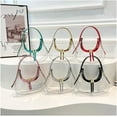 thumbnail image 6 of Clear PVC Hobo Bag for Stadium Events Transparent Jelly Crescent Shoulder Bag Clear Tote Handbag Stadium Approved, 6 of 6