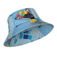 thumbnail image 2 of Kdxio Reflective Bucket Hat - Prague Ratter Dog in Bathtub Print Bucket Hat for Men,Women, 2 of 9