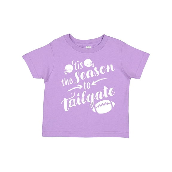 Inktastic Tis the Season to Tailgate with Helmets and Football Boys or Girls Toddler T-Shirt