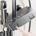 thumbnail image 2 of Bathroom Shower Full Set Black White Gray Bathtub Shower System RAain Pressurized Digital LED Shower Sets Hot Cold  Faucet My Lux Decor Round, 2 of 30