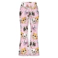 thumbnail image 3 of WOYY Girls Athletic Flare Pants High Waisted Stretch Yoga Pants Cute Trousers, Sizes 1-14, 3 of 4