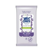 Wet Ones Antibacterial Lavender Scent Hand Wipes 20 Ct Travel Pouch, Kills Germs, 8 Hour Moisturization