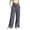 Dark Gray, variant on Womens Casual High Waist Sweatpants Elastic Waist Drawstring Splited Wide Leg Workout Gym Running Pants with Pockets