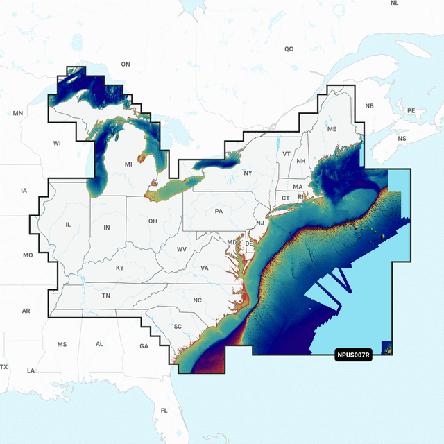 Navionics Marine Cartography 010-C1370-40 Platinum; Compatible With Chart Plotters; US East; SD/MSD Card; Nautical Charts And SonarChart Live Mapping
