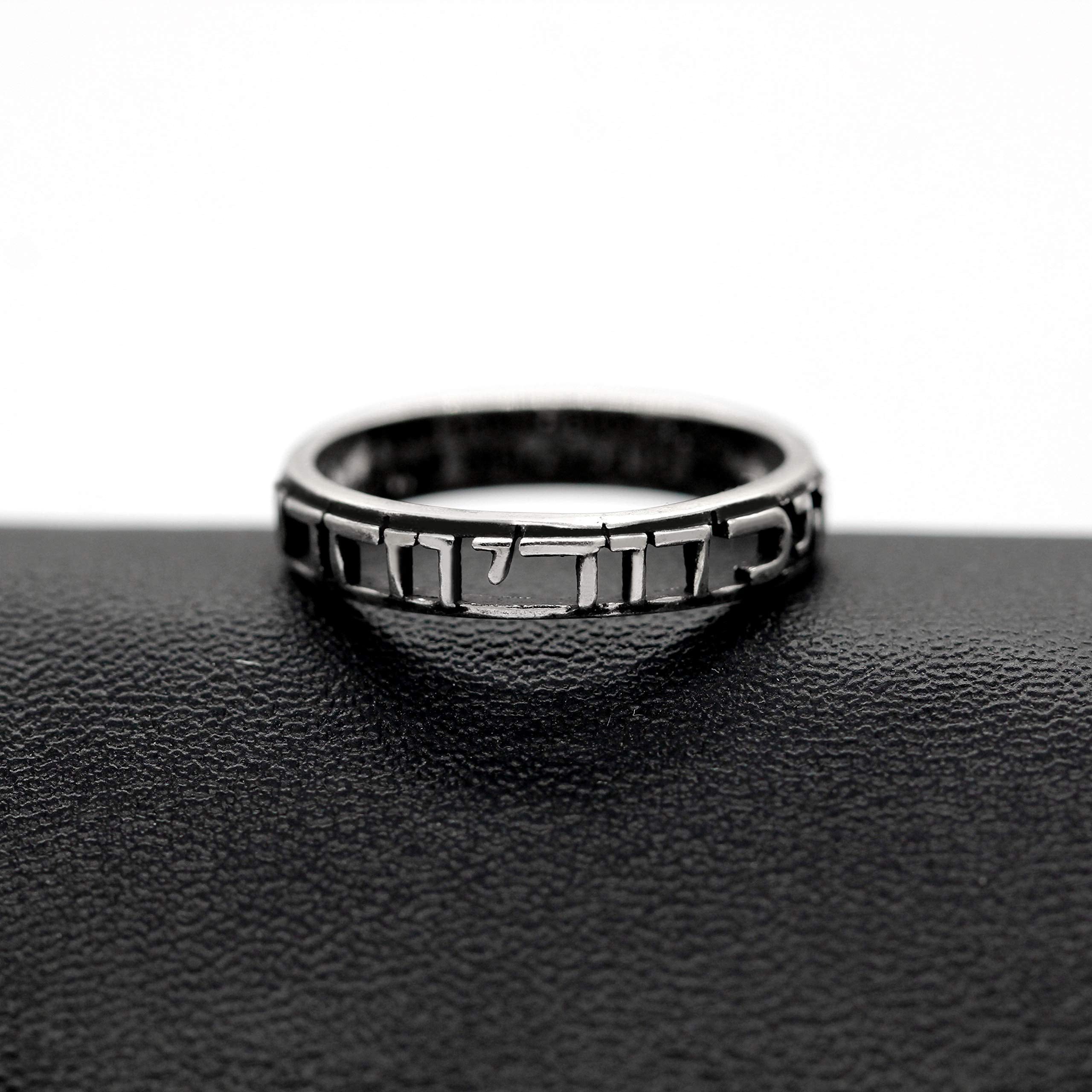 Thai Silver Band Ring, Women Men I Am My Beloved's and My Beloved