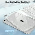 thumbnail image 2 of Fintie Slim Case for iPad (A16) 11th Generation 11 Inch (2025), iPad 10th Generation 10.9 Inch (2022) - Glittering Sparkly Protective Cover with Shiny Clear Back Shell, Built-in Pencil Holder, Silver, 2 of 9