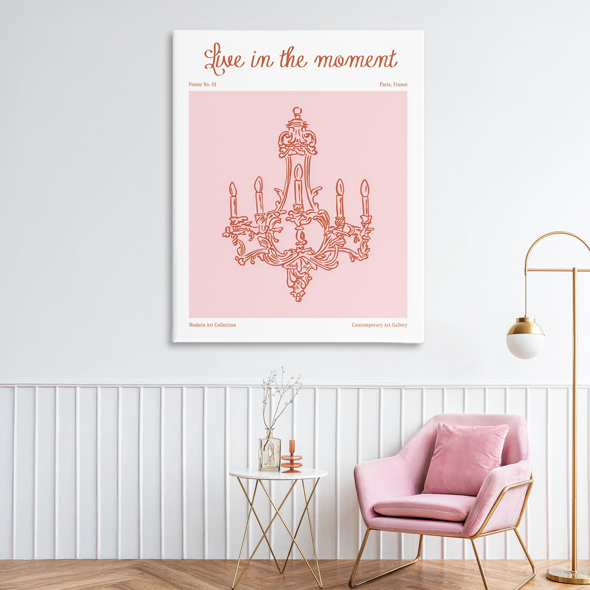 Stupell Industries Live In The Moment Chandelier Canvas Wall Art, design by The Prints Vibe