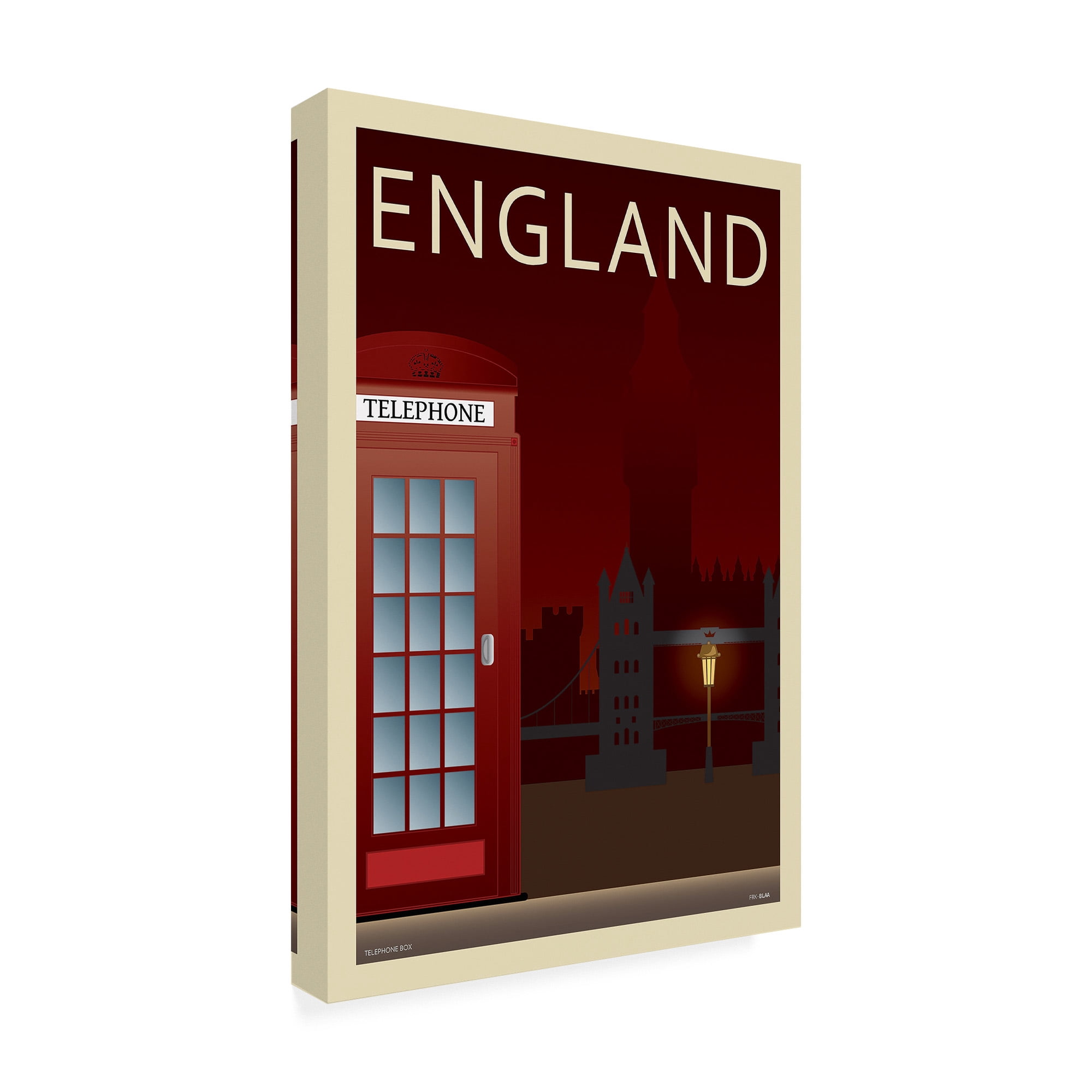 Trademark Fine Art 'Telephone Box England' Canvas Art by Incado