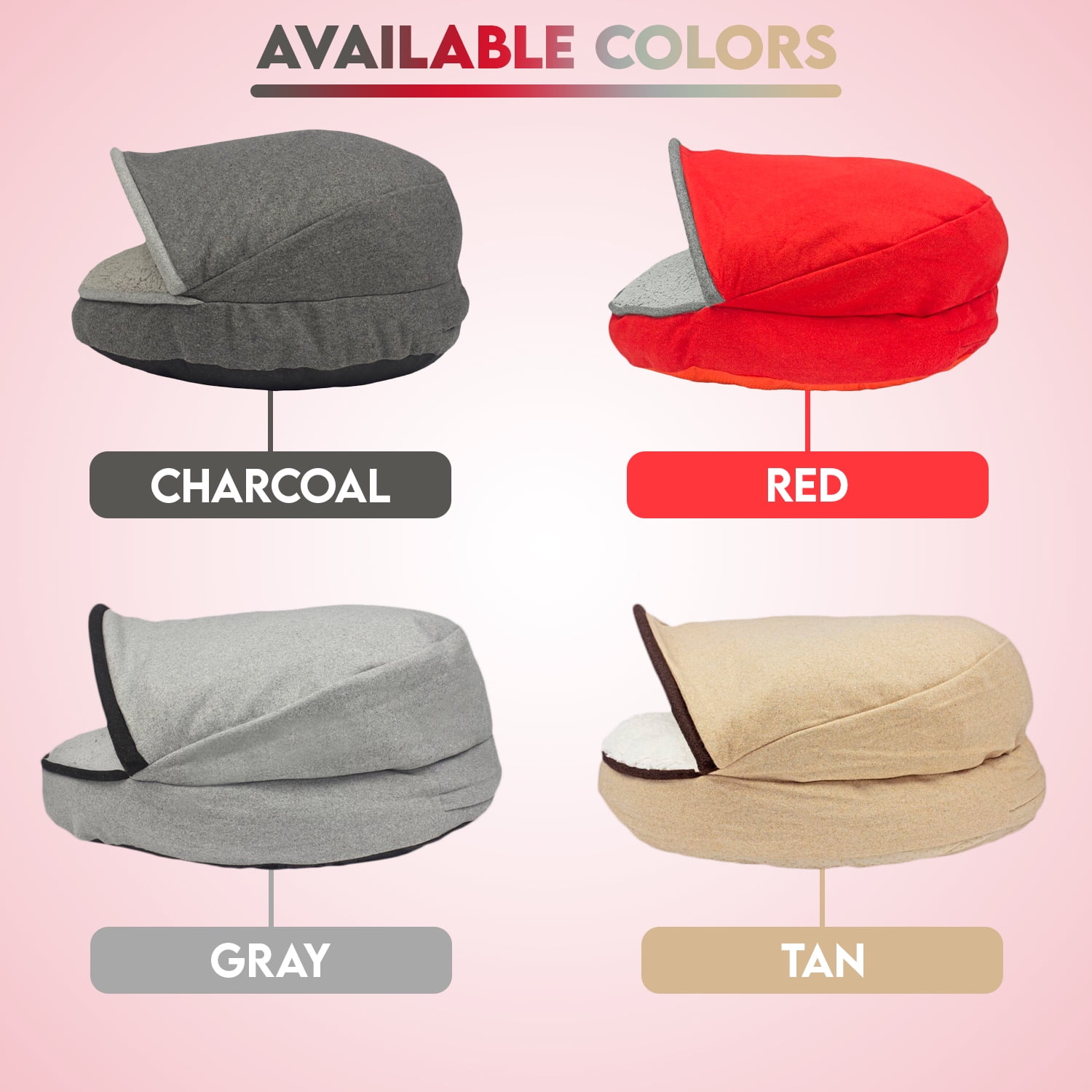 Precious Tails Plush Felt Sherpa Pet Cave Bed