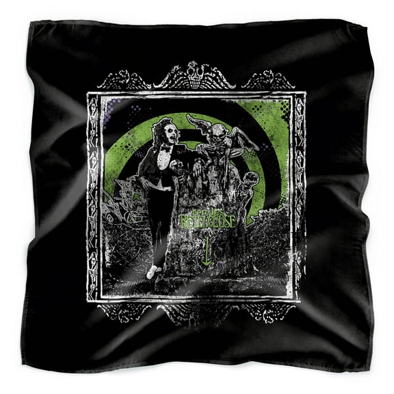 Beetlejuice Here Lies Bandana (21 in x 21 in)