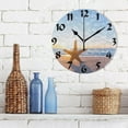 thumbnail image 3 of Dreamtimes Starfish on Beach Wall Clock,Silent Non Ticking 10 Inch Battery Operated Round Wall Clocks for Kitchen,Home,Bedrooms,Office Decor, 3 of 6