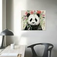 thumbnail image 3 of ARISTURING  Cute Panda Canvas Wall Art Wild Animal Posters Funny Panda with Garland Wall Décor Rustic Home Artwork for Nursery Room Bedroom Bathroom Kitchen Decoration Framed Kids Gifts, 3 of 4