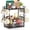 Black + Black, variant on Coffee Mug Cup Holder Tree Bar Station Organizer, 2 Tier Mug Stand Rack for Countertop Kitchen, Storage Tower Display Shelf with 12 Hooks, Coffee Nook Enhancer, Vintage Brown Black