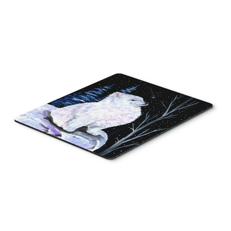 Starry Night American Eskimo Mouse Pad / Hot Pad / Trivet