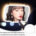 thumbnail image 2 of 1 espejo de tocador ajustable con luz LED para coche, espejo de maquillaje (blanco), 2 of 6