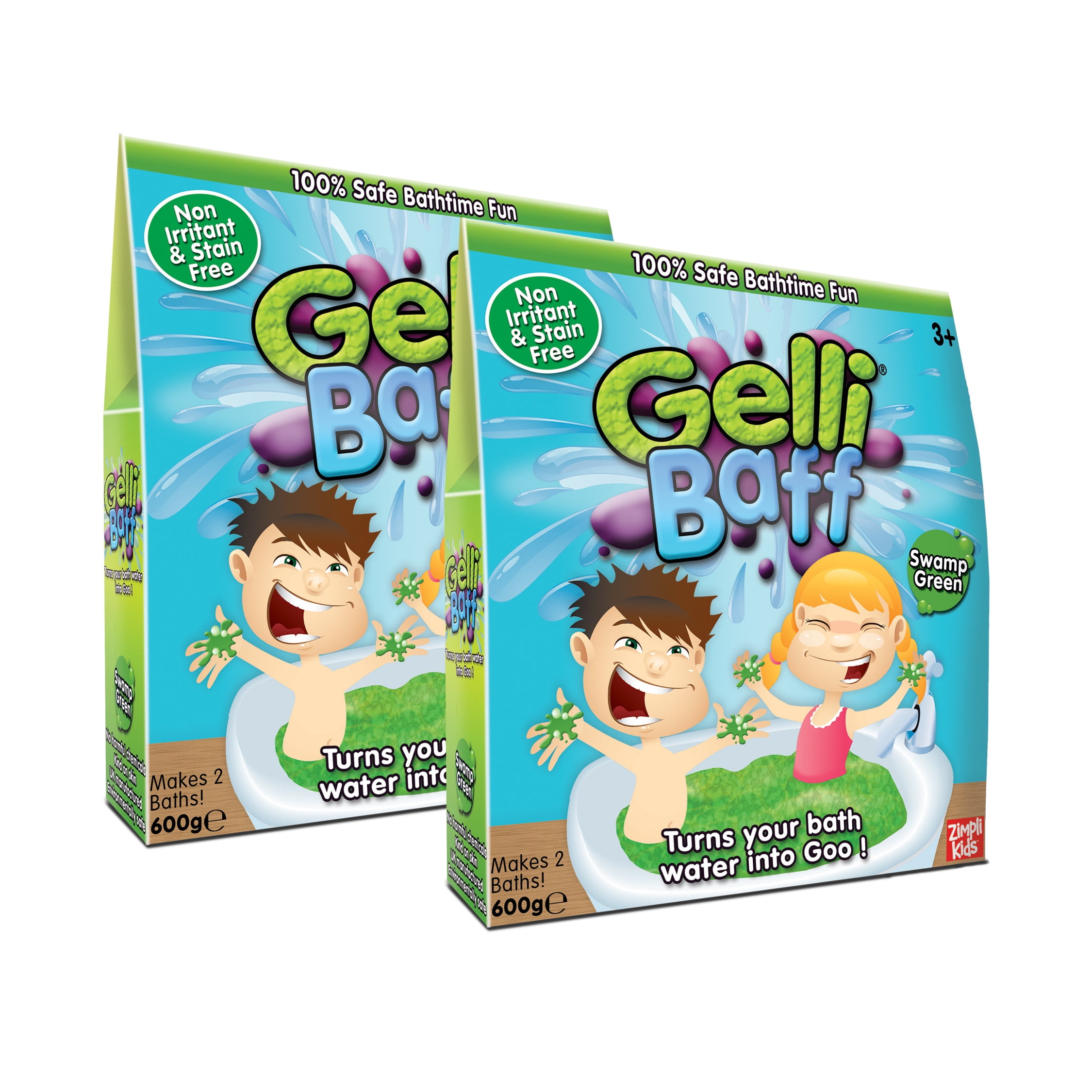 Zimpli Kids Green Gel Bath Gelli Baff 4 Use 2 Boxes