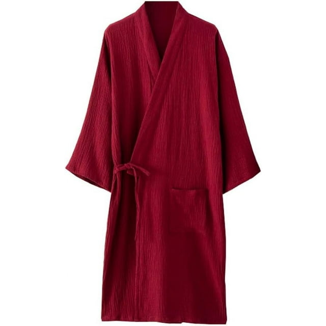 OWLONLINE Japanese Style Pajamas Gauze Cotton Japanese Kimono Suit